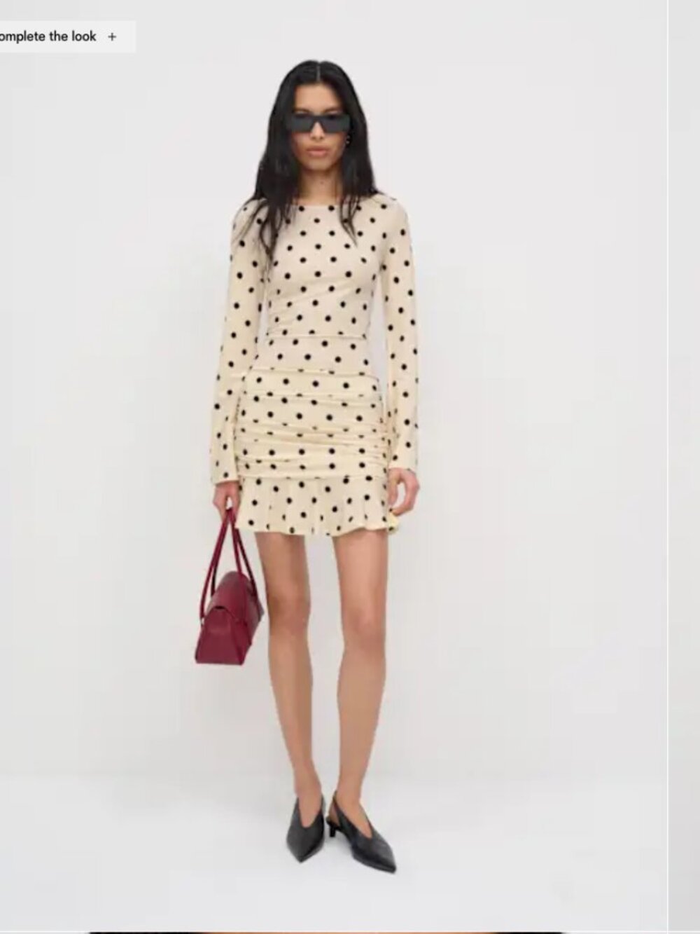 Reformation Brielle Knit Dress Ivory - Size S